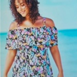 fit 4 u off the shoulder dress swimsuit